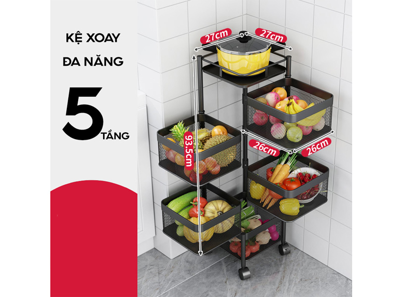 Kệ xoay để đồ thông minh