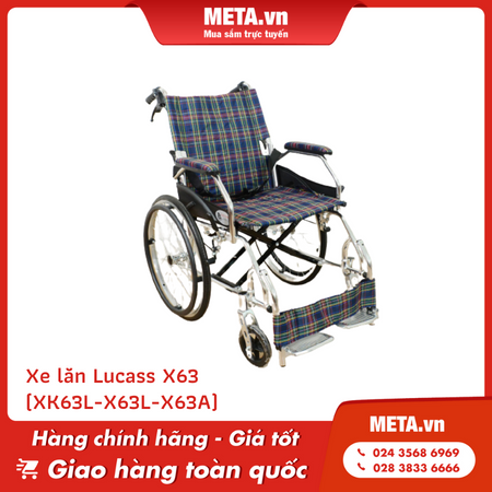 Xe lăn hợp kim nhôm Lucass X63 (XK63L-X63L-X63A)