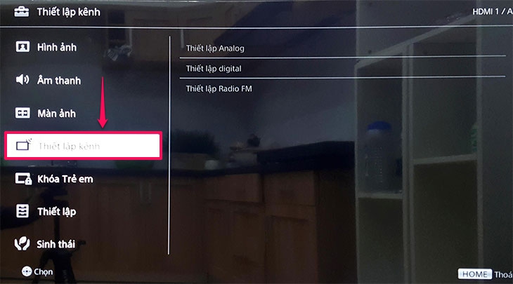 Cách dò kênh Analog trên smart tivi Sony