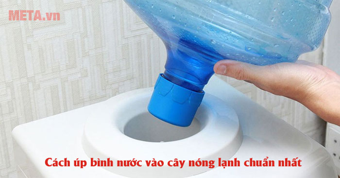 Cách úp bình nước vào cây nóng lạnh