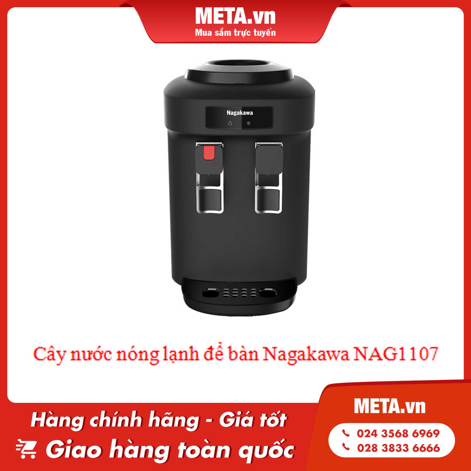 Cây nước nóng lạnh để bàn Nagakawa NAG1107