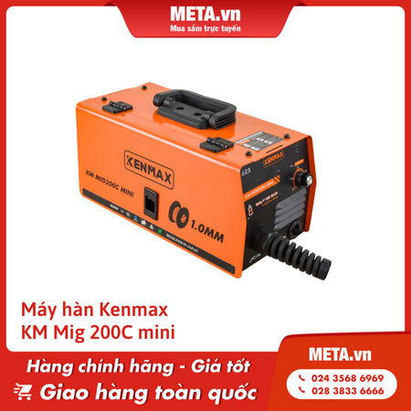 Máy hàn Mig không dùng khí Kenmax KM Mig 200C mini 