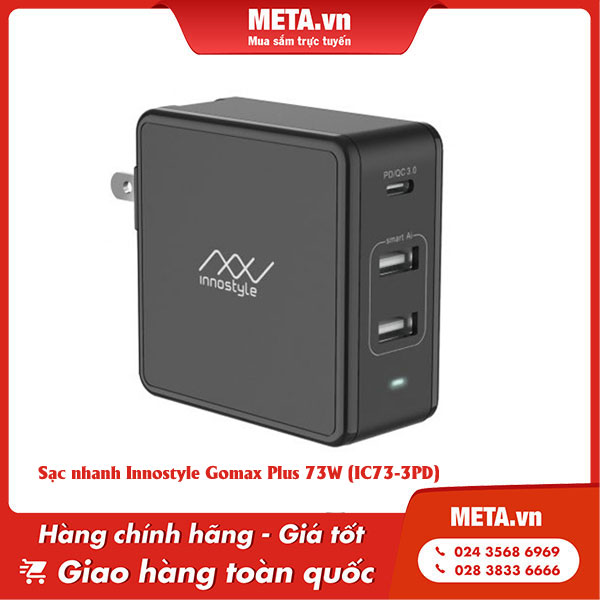 Sạc nhanh Innostyle Gomax Plus 73W (IC73-3PD)