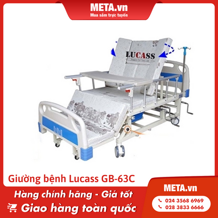 Giường y tế đa chức năng 4 tay quay Lucass GB-63C