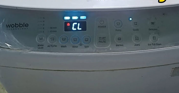 Lỗi CL máy giặt Samsung là lỗi gì?