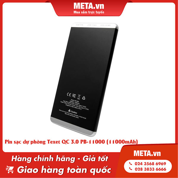 Pin sạc dự phòng Texet QC 3.0 PB-11000 (11000mAh)