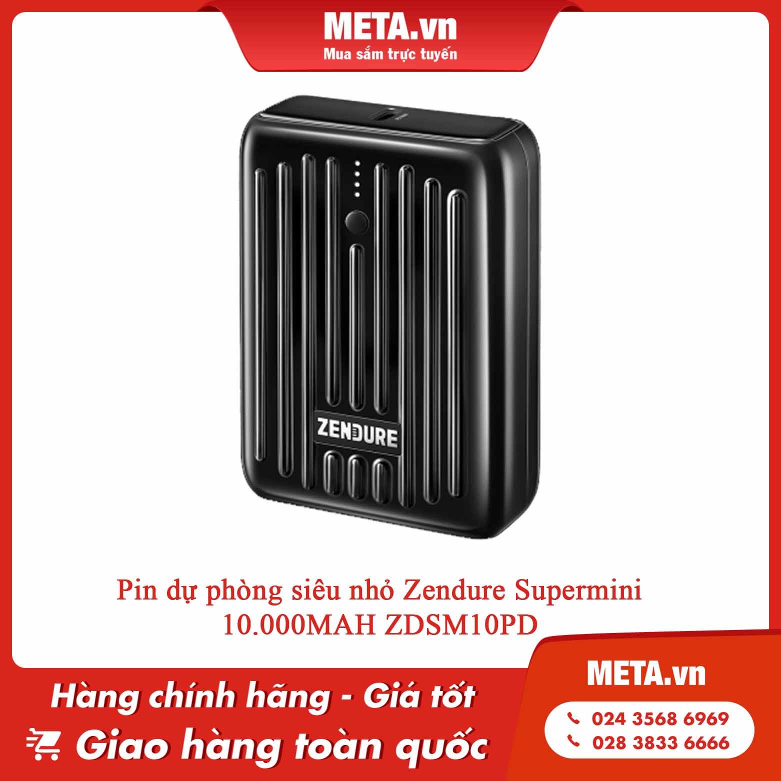 Pin dự phòng siêu nhỏ Zendure Supermini 10.000MAH ZDSM10PD