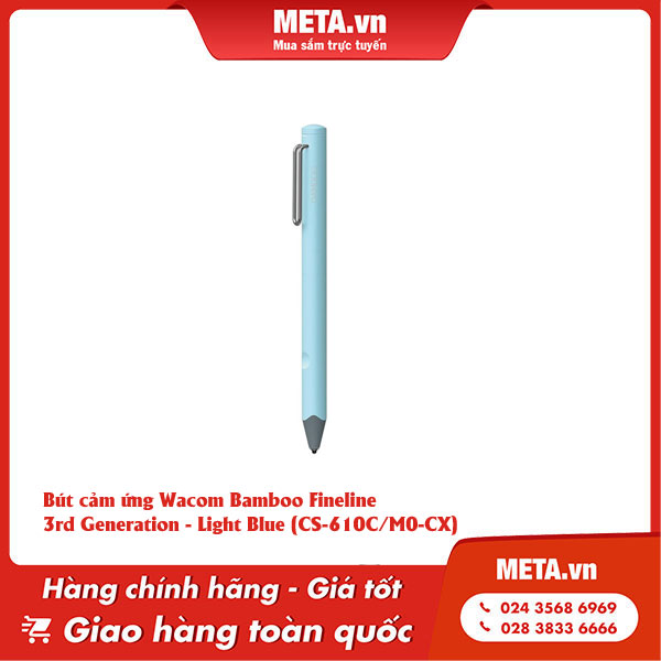 Bút cảm ứng Wacom Bamboo Fineline, 3rd Generation - Light Blue (CS-610C/M0-CX)