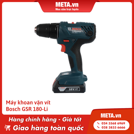 Máy khoan vặn vít dùng pin Bosch GSR 180-Li