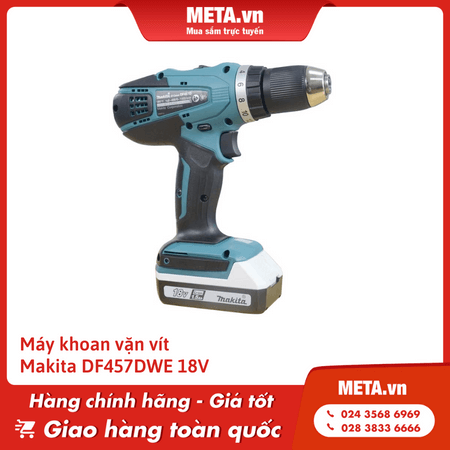 Máy khoan vặn vít dùng pin Makita DF457DWE 18V