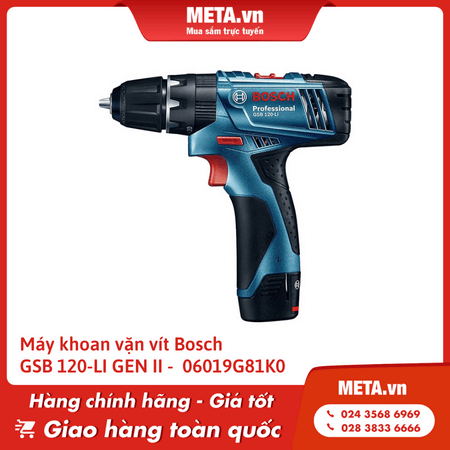  Máy khoan vặn vít dùng pin Bosch GSB 120-LI GEN II - 06019G81K0