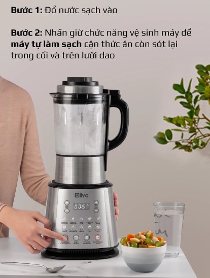 Cách vệ sinh máy nấu sữa hạt Olivo X20