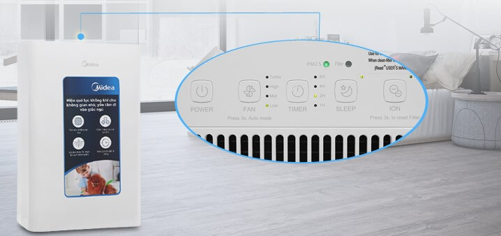 Máy lọc không khí Midea có nhiều tính năng