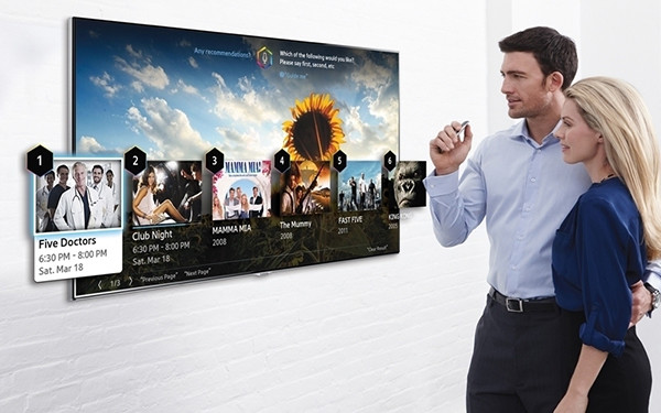 Smart tivi có rất nhiều tính năng thông minh như điều khiển bằng giọng nói, chia sẻ hình ảnh, video lên màn hình... 