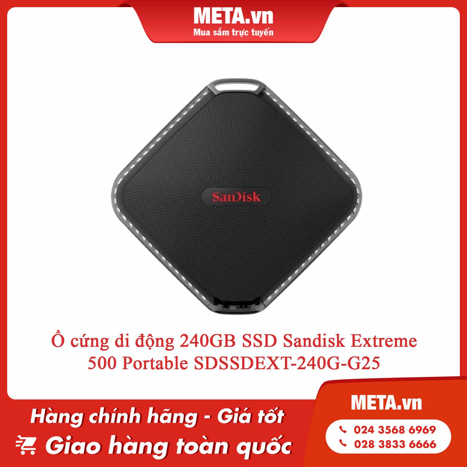 Ổ cứng di động 240GB SSD Sandisk Extreme 500 Portable SDSSDEXT-240G-G25