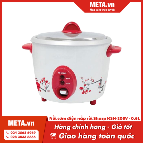 Nồi cơm điện nắp rời Sharp KSH-206V
