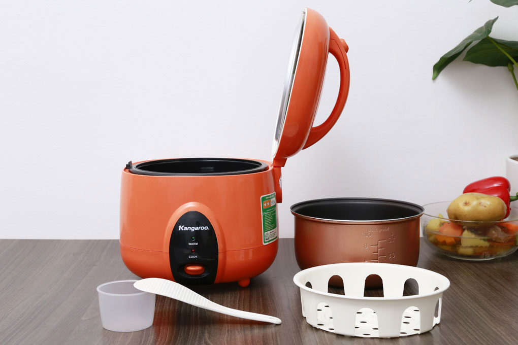 Nồi cơm điện Kangaroo có thiết kế hiện đại, đẹp mắt