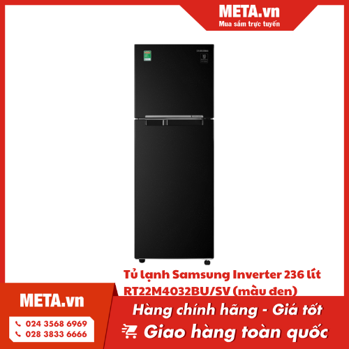 Tủ lạnh Samsung Inverter 236 lít RT22M4032BU/SV (Màu đen)