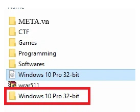 Bạn sẽ thu được một thư mục có tên tương tự file .ISO