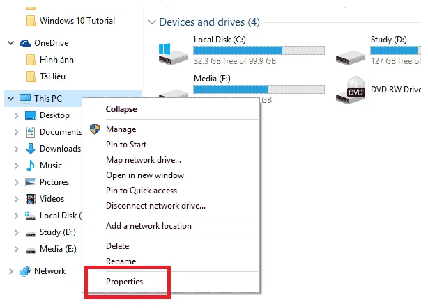 Cửa sổ System hiện lên, bạn cần ghi nhớ ba thông tin là phiên bản Windows
