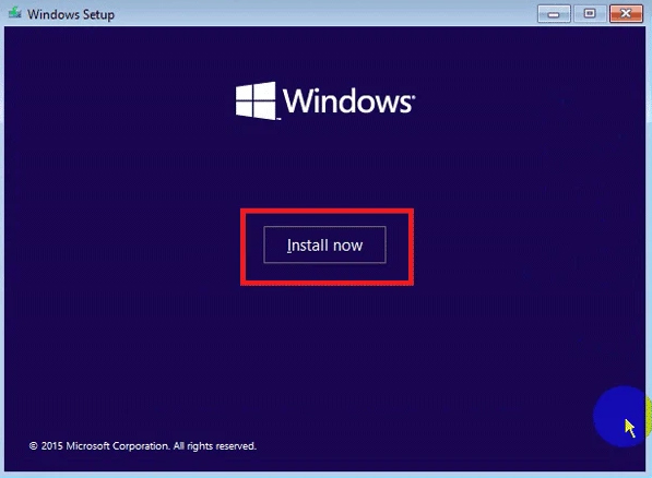 Click vào Install Now