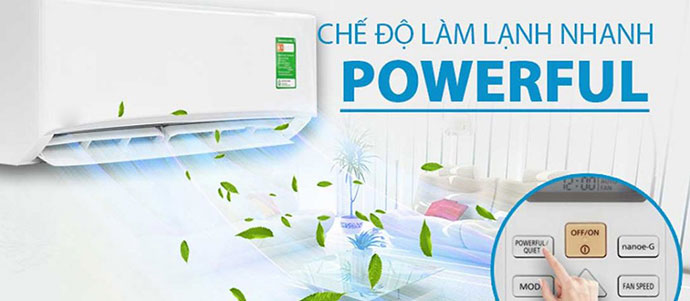 Chế độ làm lạnh nhanh của máy lạnh Daikin