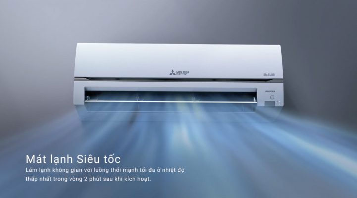 Chế độ làm lạnh nhanh của điều hoà Mitsubishi