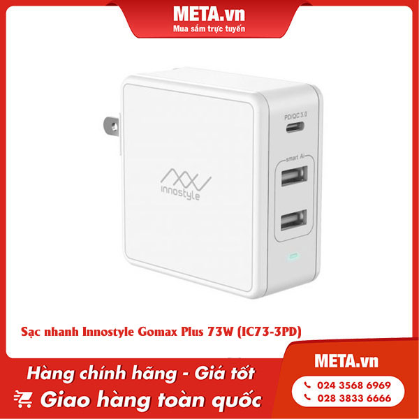 Sạc nhanh Innostyle Gomax Plus 73W (IC73-3PD)