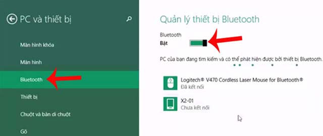 Cách kết nối Bluetooth laptop với loa Bluetooth (Win 8)