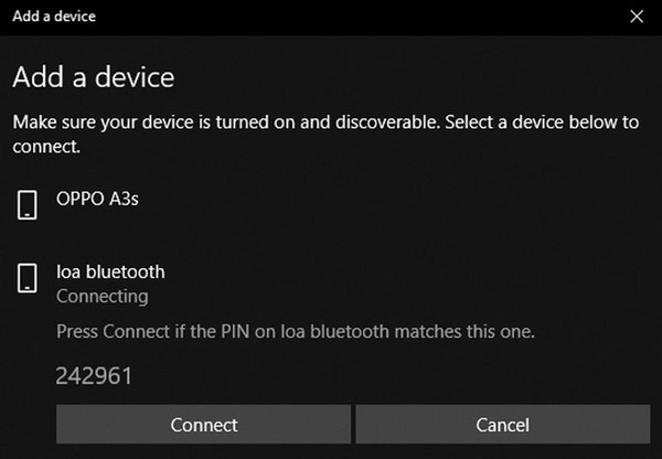 Cách kết nối Bluetooth laptop với loa Bluetooth (Win 10)