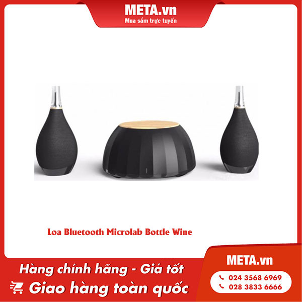 Loa Bluetooth bass mạnh Microlab Bottle Wine