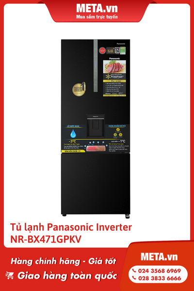 Tủ lạnh Panasonic Inverter 417 lít NR-BX471GPKV - Mới 2021