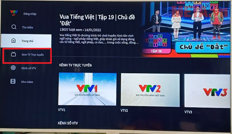Xem tivi trực tuyến trên VTV Go