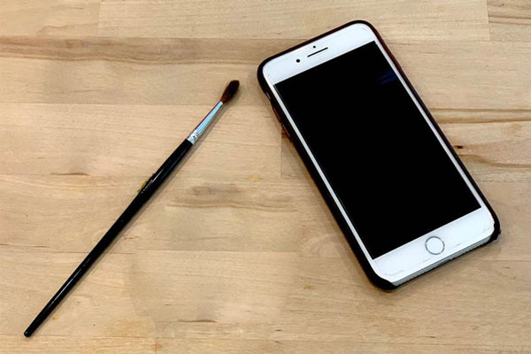 Cách vệ sinh loa iPhone bằng cọ vẽ