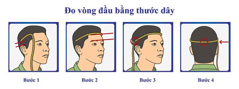 Đo size mũ bảo hiểm bằng cách gián tiếp