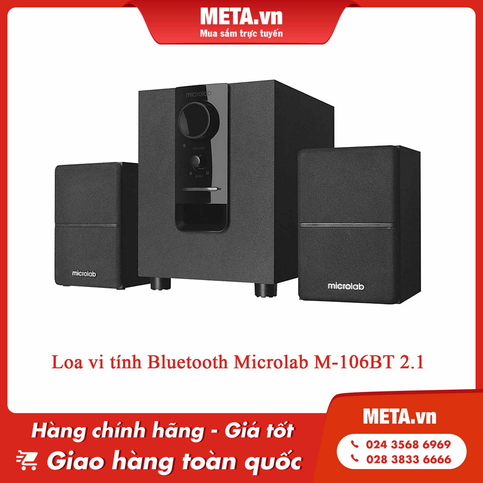 Loa vi tính Bluetooth Microlab M-106BT 2.1