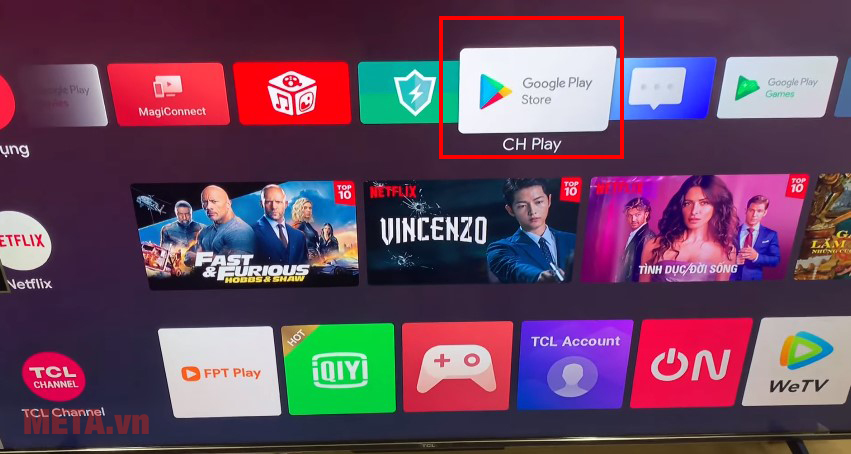 Cách tải ứng dụng VTV Go trên tivi TCL