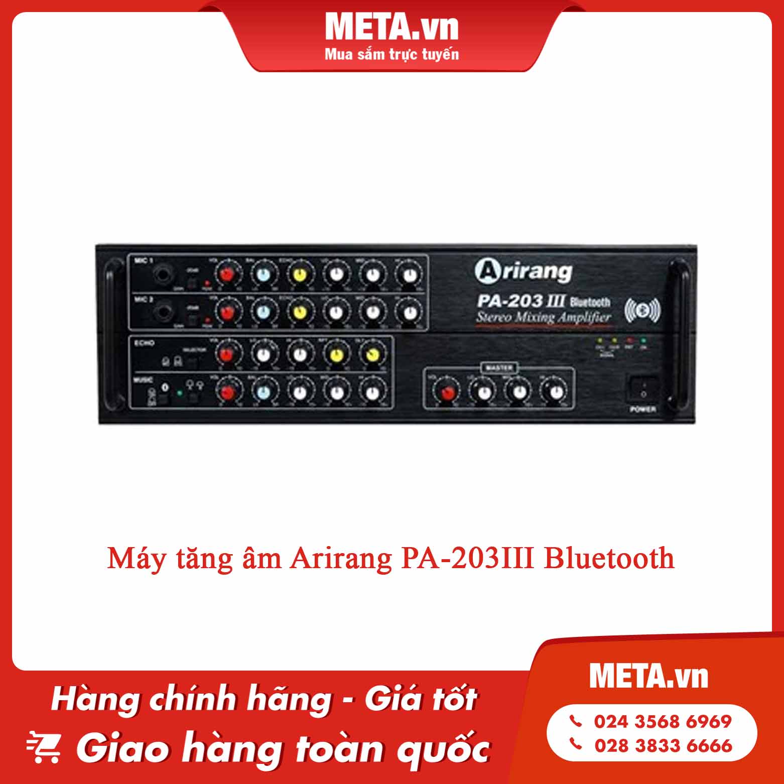 Máy tăng âm Arirang PA-203III Bluetooth