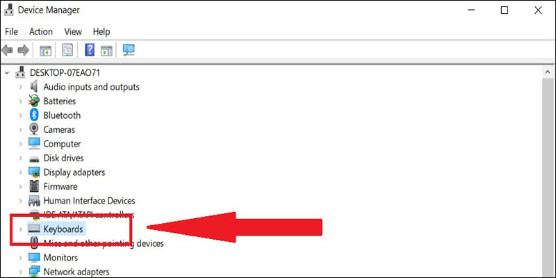Cửa sổ Device Manager xuất hiện