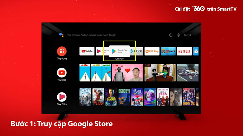 Cách tải TV360 trên tivi Sony