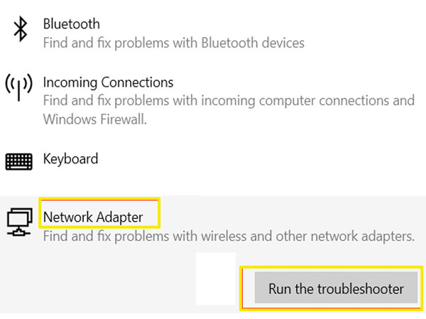Dùng công cụ Troubleshooting