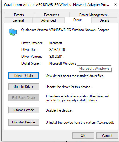 Gỡ và cài đặt lại driver WiFi