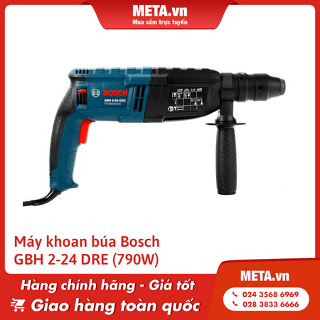 Máy khoan bê tông Bosch GBH 2-24 DRE trang bị tay cầm phụ