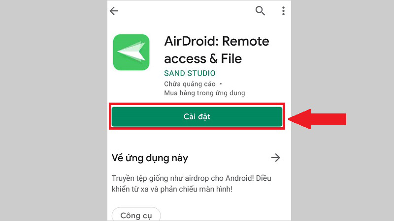 Truy cập vào ứng dụng CH Play trên điện thoại di động