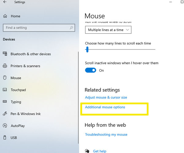 Cách kích hoạt touchpad bằng cài đặt Windows