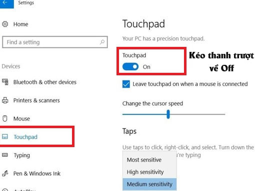 Cách vô hiệu hóa touchpad