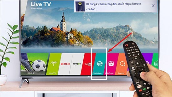 Giải phóng bộ nhớ tivi LG bằng cách xóa lịch sử trình duyệt web