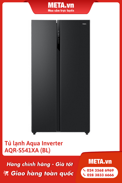 Tủ lạnh side by side 541 lít AQUA AQR-S541XA (BL)