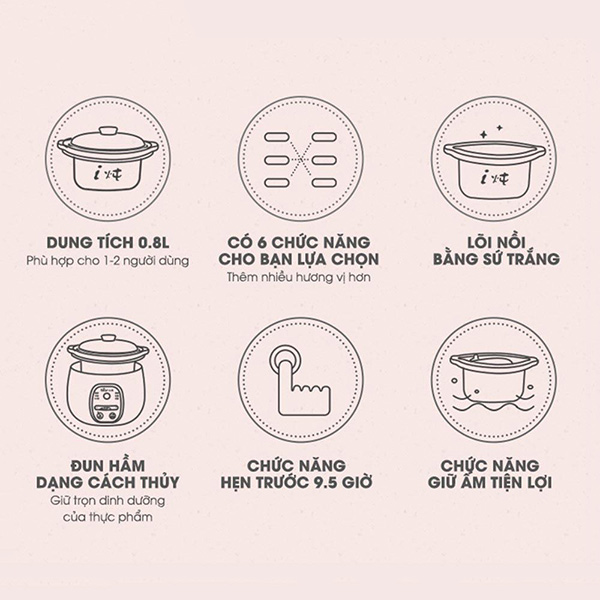 Ưu điểm nổi bật của nồi nấu cháo chậm Bear