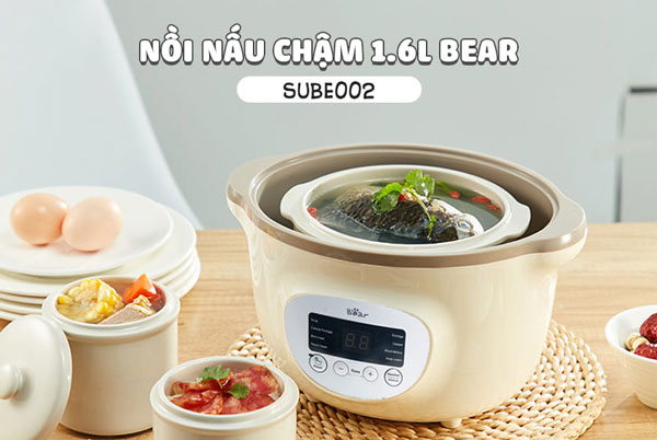 Review nồi nấu cháo chậm Bear